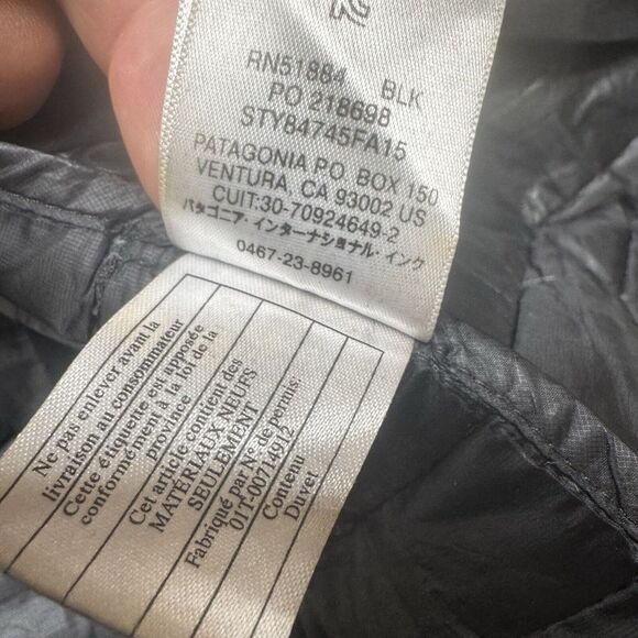 Patagonia Jacket Mens XL Black Nano Puff Down Water Resistant Lightweight Logo - Picture 10 of 14